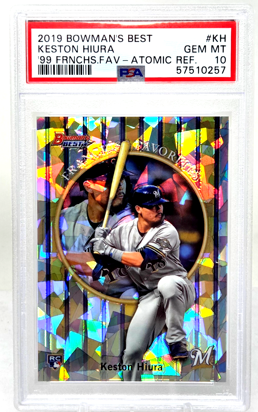 2019 Bowman Best ATOMIC REFRACTOR KESTON HIURA RC Rookie Card PSA 10 GEM MINT