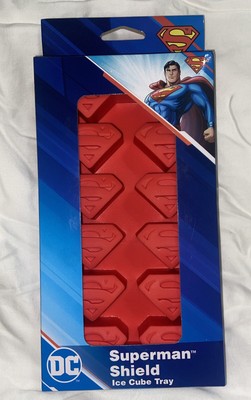DC Comics Superman Logo Ice Cube Tray Silicon Red Krypton Metropolis Super Man
