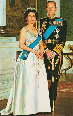 ❤ alte POSTKARTE_Queen_ELIZABETH II_Prince_Philip_Duke_Edinburgh_Windsor_England