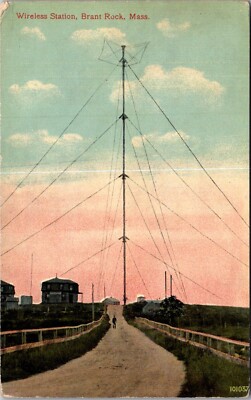 Wireless Station Radio Brant Rock MA c1913 Vintage Postcard R67