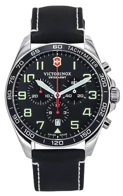 Pre-owned Victorinox Fieldforce Black Dial Quartz 100m Men's Watch 241852