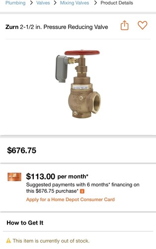 Wilkins ZW4004ILG Fire Sprinkler Valve Zurn ZW4004 2 1/2" 2.5 inch Inline Groove