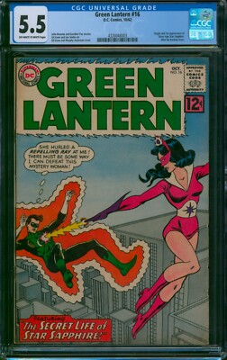 GREEN LANTERN #16 (1962)   CGC 5.5   1st Silver Age Star Sapphire! DC Comic