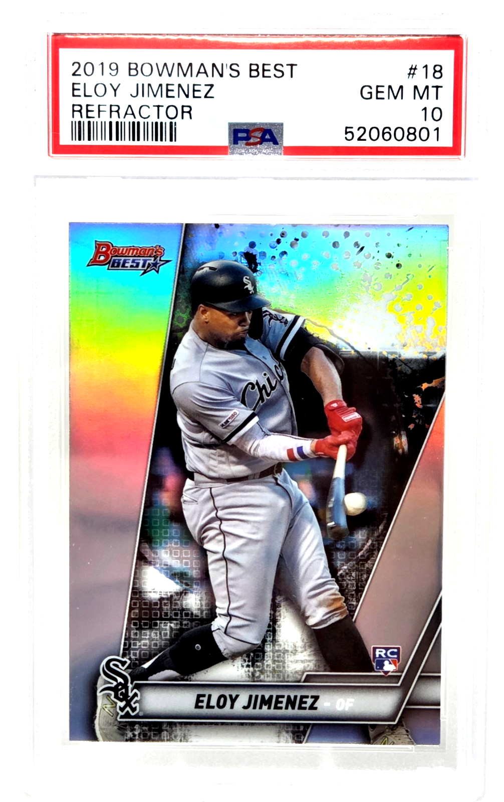 2019 Bowman Best REFRACTOR ELOY JIMENEZ RC Rookie Baseball Card PSA 10 GEM MINT