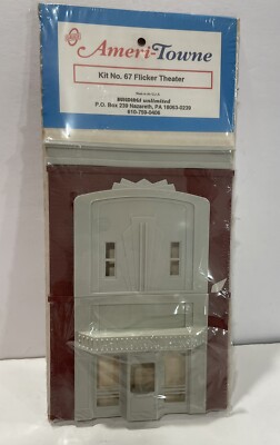 O Gauge Ameri-Towne Flicker Theater No.67 BUILDING FRONT O SCALE. NEW