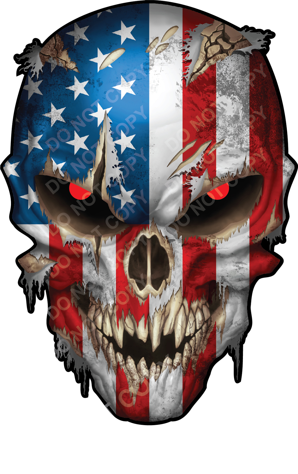 American Flag Skull Car Truck Window Bumper USA decal sticker Auto Military