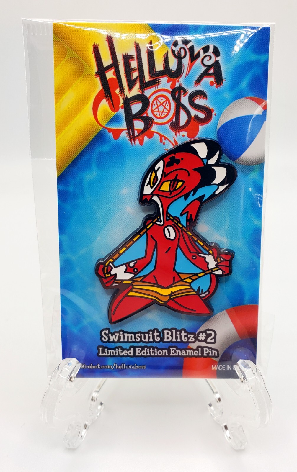【公式】正規品 ヘルヴァボス ストラス ブリッツ 2024夏 限定 水着 ピンズ Helluva Boss Swimsuit Blitz #2 Enamel Pin - LIMITED EDITION