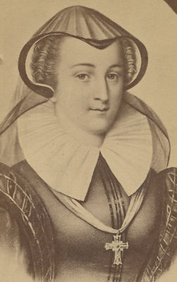 MARY STUART, MARY QUEEN OF SCOTS. CABINET CARD PHOTO OF PAINTING.