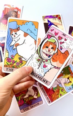 Mazzo Tarocchi Gioco Speciale Meme Cat Tarot Oracolo Spirituale Card Game Lol