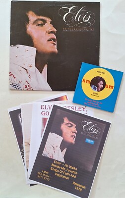 ELVIS PRESLEY HE WALKS BESIDE ME LP 1978 W/ OriginalBonusBooklet, Free Shipping 