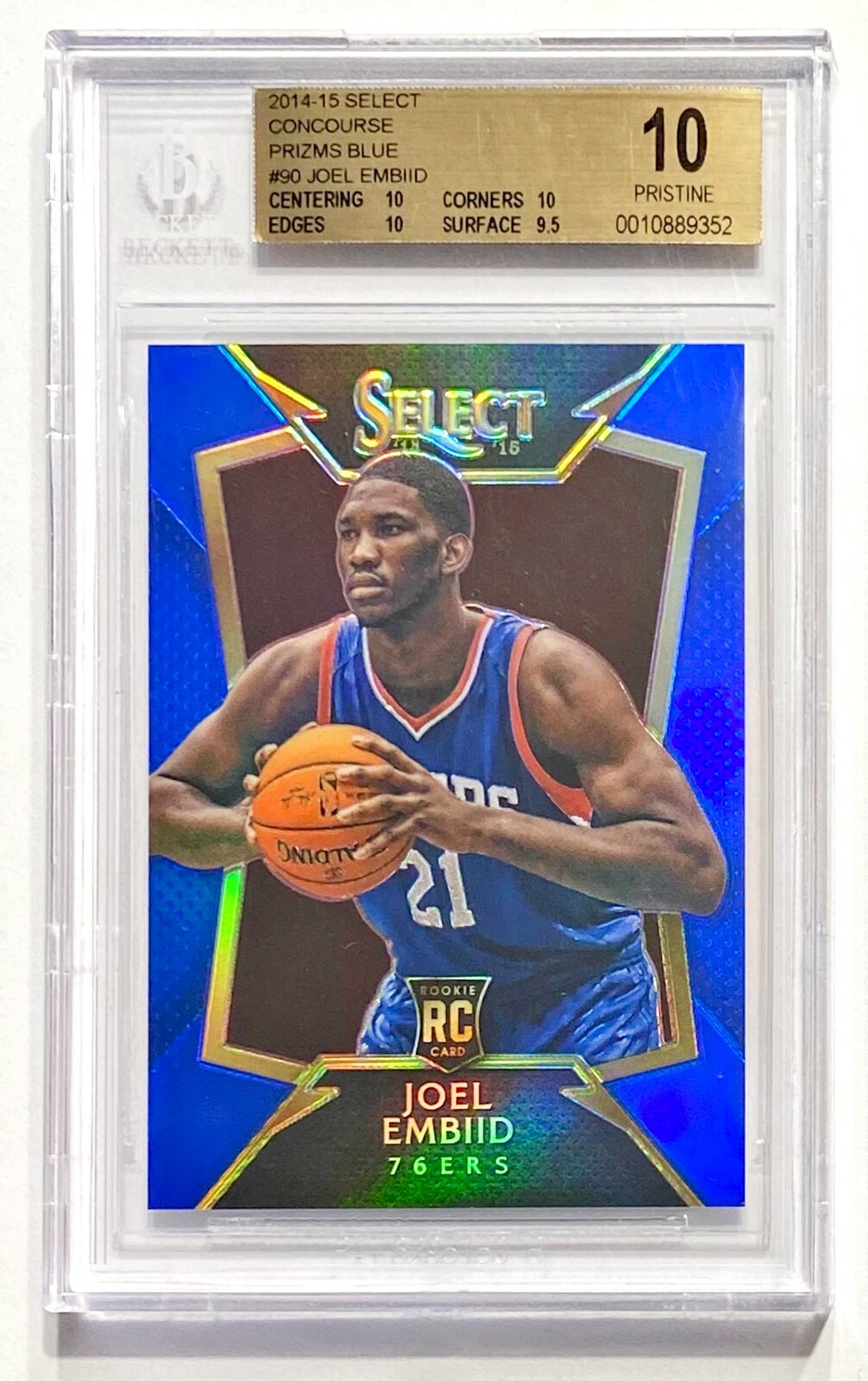 2014-15 Panini Select JOEL EMBIID #228/249 Blue Prizm Rookie