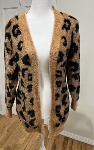 新品　Cardigan Jacket Animal Print ZLIGXEA Women Fashion Leopard Print Sweater Cardigan Long