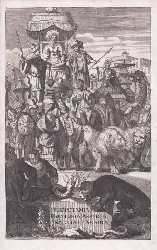 Dapper Mesopotamia Arabia Anatolia Turkey Syrie Atlas Frontispiece Engraving