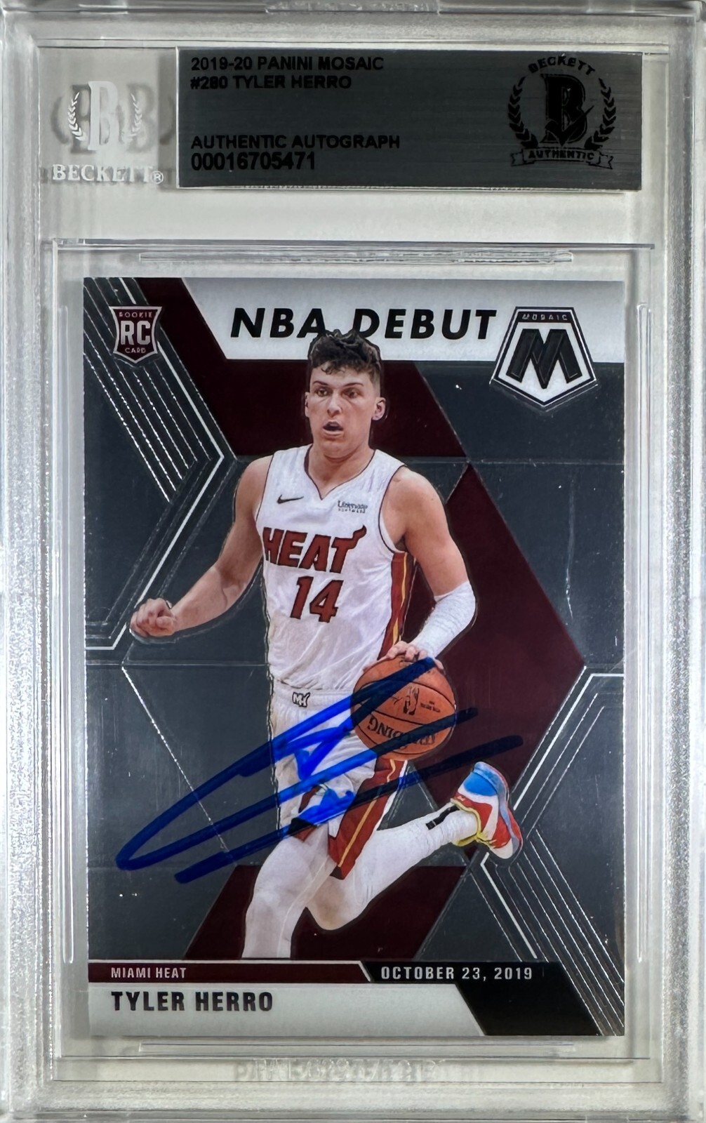 その他 Tyler Herro Mosaic auto RC card Tyler Herro 2019-20 Panini Mosaic Mosaic Debut Auto RC #280