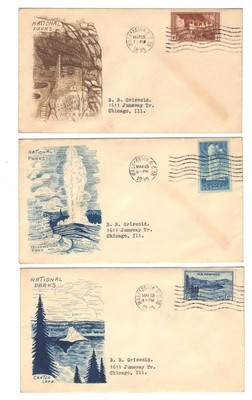 #756-65  National Parks --Grimsland set-- Imperforate