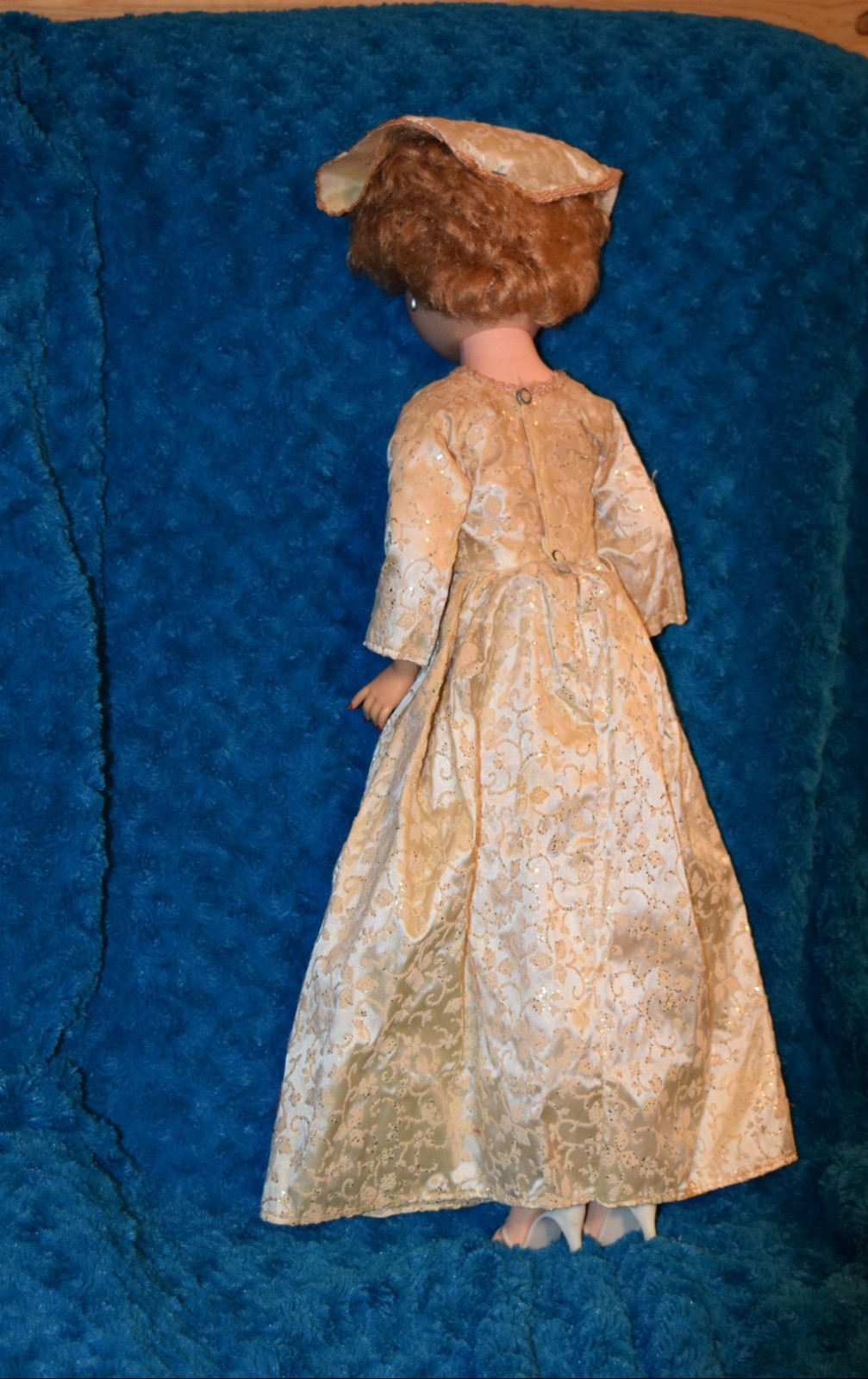 Grocery Store 24 Inch Doll Evening Gown wrist bouquet shoes hose head scarf