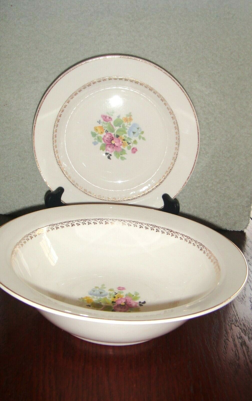 2 Derwood, W. S. George Vintage bowls # 1748,  One 9
