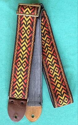 Vtg 60's Bobby Lee Ace Style Woven Guitar Strap Made in USA