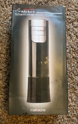 Metrokane Electric Rabbit Rechargeable Corkscrew with Built-in Foil Cutter - NEW