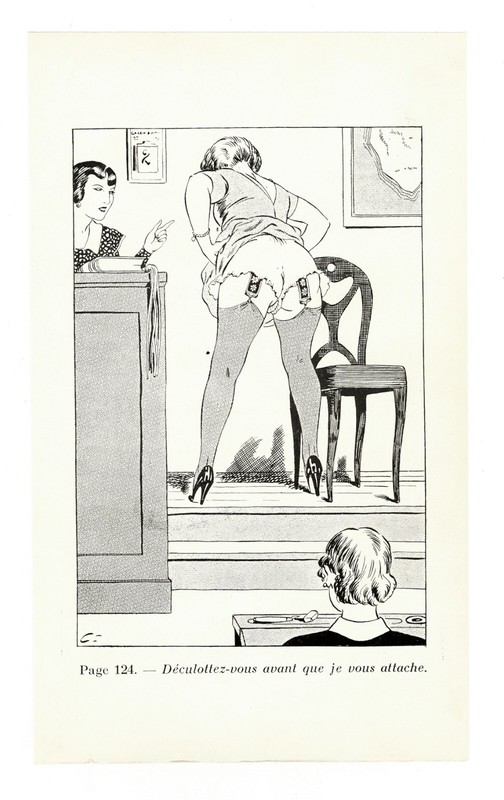1933 Carlo Fouet Spanking FessÃ©E Curiosa Erotica Gravure Ancienne Eros Bdsm