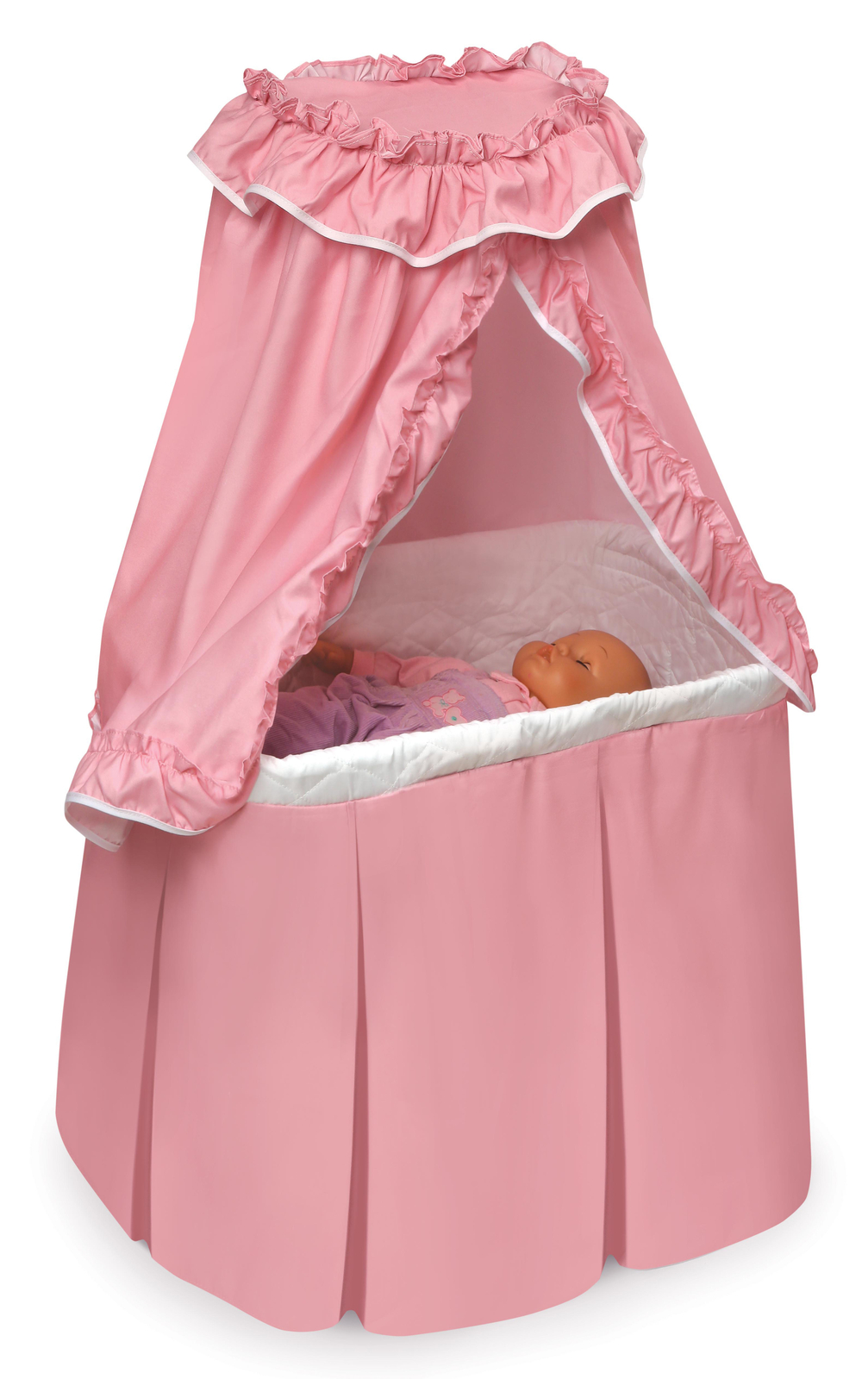 dolls rocking crib with canopy