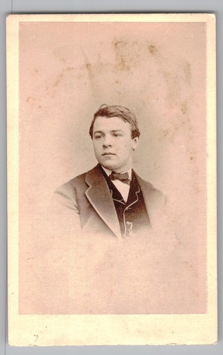 Antique CDV Wenderoth Taylor & Brown Young Handsome Man Suit Philadelphia PA
