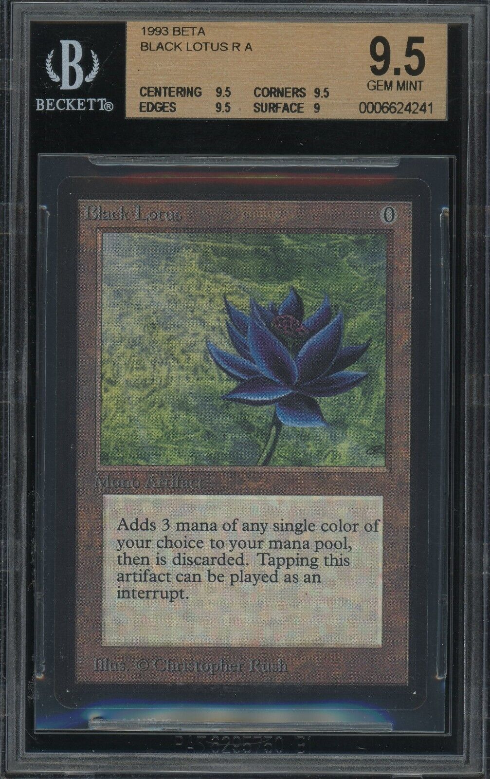 BGS 9.5 Beta - Black Lotus - MTG - Magic the Gathering - Gem BGS 9.5 Beta - Black Lotus - MTG - Magic the Gathering - Gem