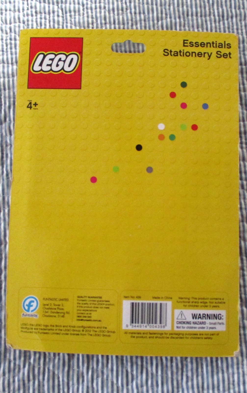 LEGO #439 ESSENTIALS STATIONERY SET. NEW IN PACKAGE. (4696)