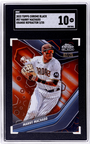 2023 Topps Chrome Black Manny Machado Orange Refractor #57