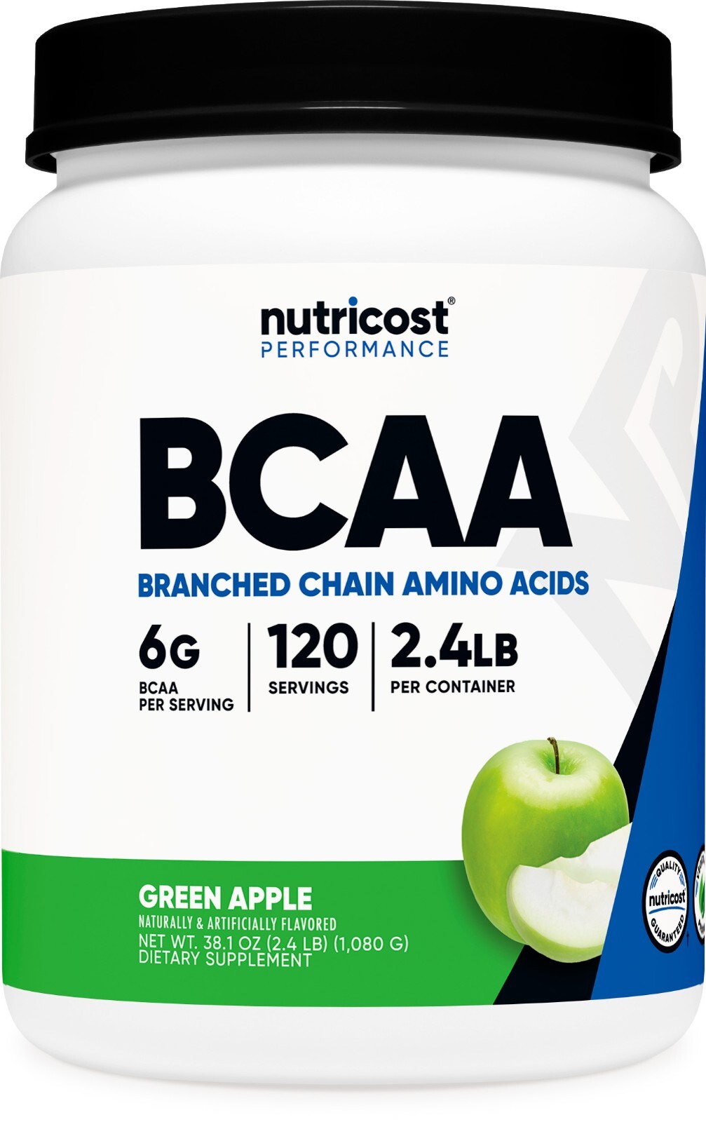 Nutricost BCAA Powder 2:1:1, 120 порций (зеленое яблоко)