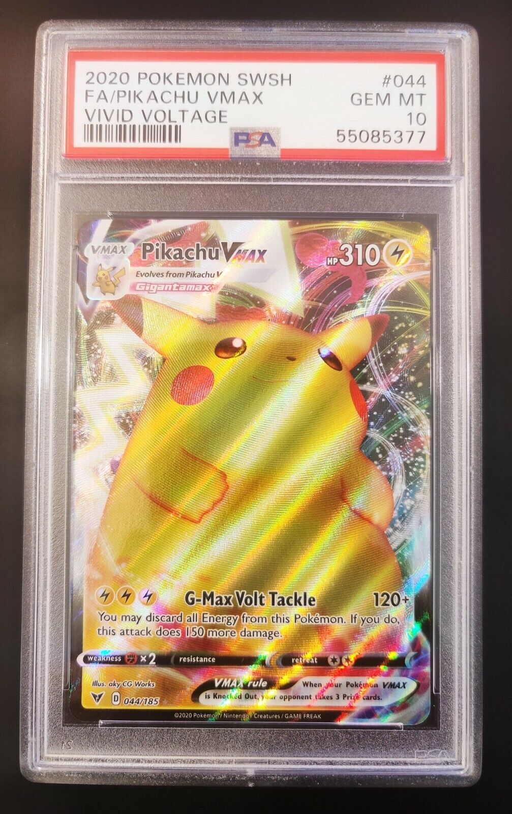 Pikachu VMAX PSA 10 Vivid Voltage 44/185 Full Art Gigantamax Pikachu VMAX PSA 10 Vivid Voltage 44/185 Full Art Gigantamax
