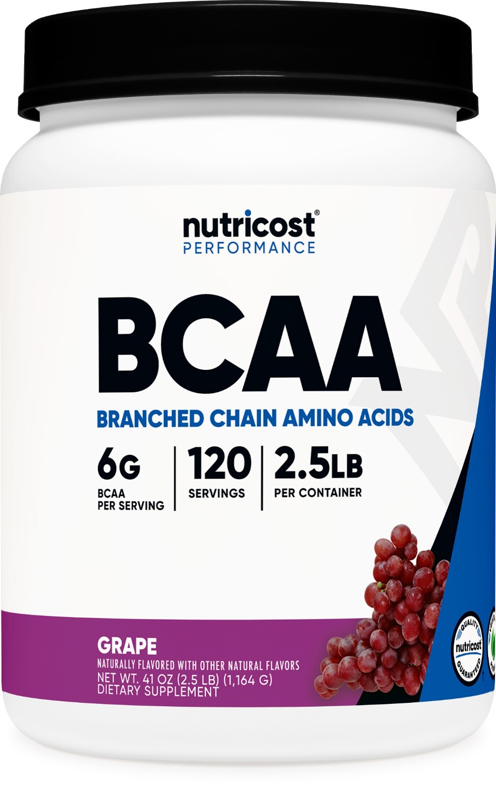 Nutricost BCAA Powder 2:1:1 (виноград, 120 порций) - без глютена, без ГМО