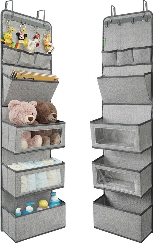 2 Pack Over Door Hanging Organize, Foldable Wall Mount Large