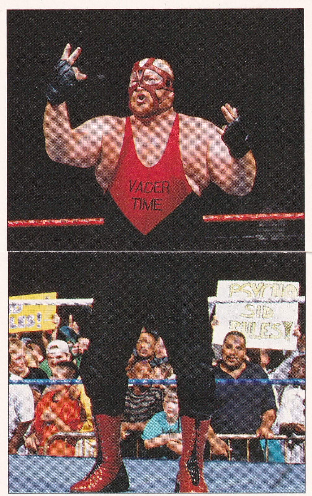 Big Van Vader 1997 Panini WWF Rookie 2 Card Puzzle Set #179