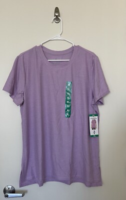 SKECHERS go walk Short Sleeve Tee Tshirt Soft Top Women s XL Lavender