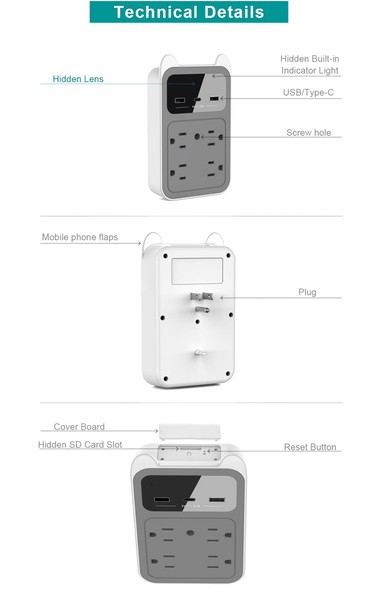 Spy Camera Charger| Hidden Camera Charger | Nanny Cam | 2K HD Wall Outlet Hid... - Image 16
