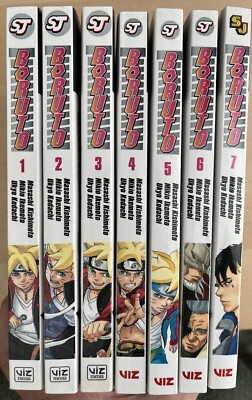 Boruto Naruto next Generation English Manga Vol. 1-7 Very Good