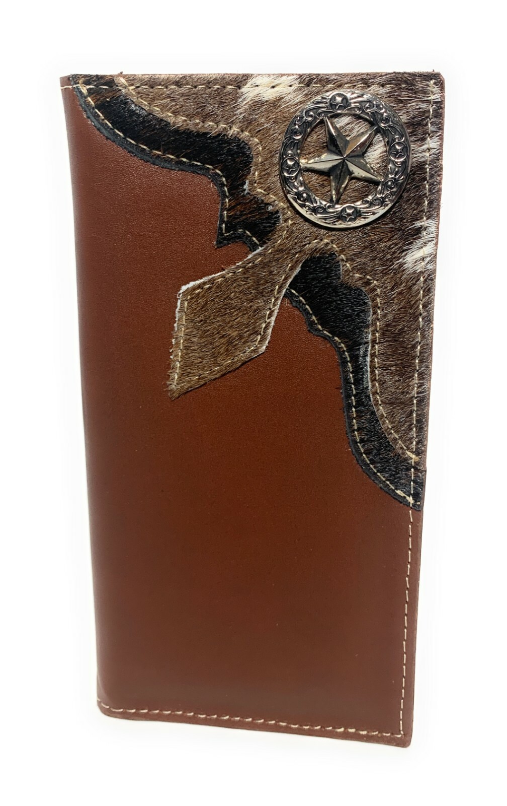MEN'S WESTERN COWBOY WALLET GENUINE LEATHER LONG BI FOLD TALL RODEO WALLET