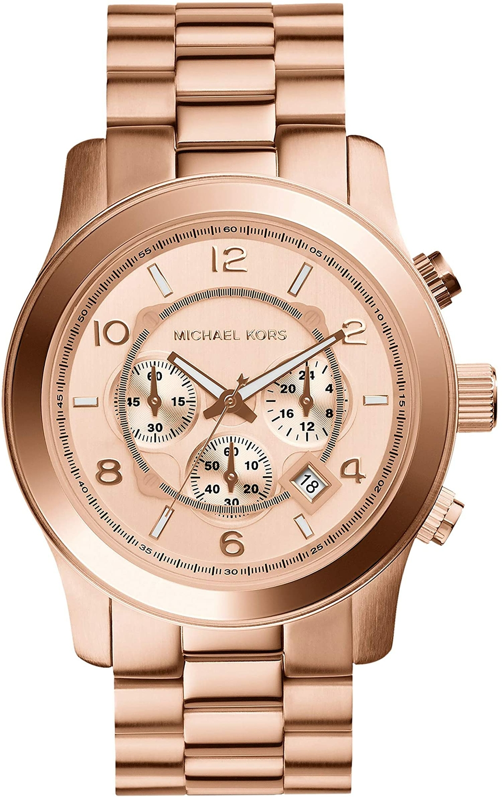 Michael Kors Men's Slim Runway MK8735 45mm Rose Gold Dial Stainless