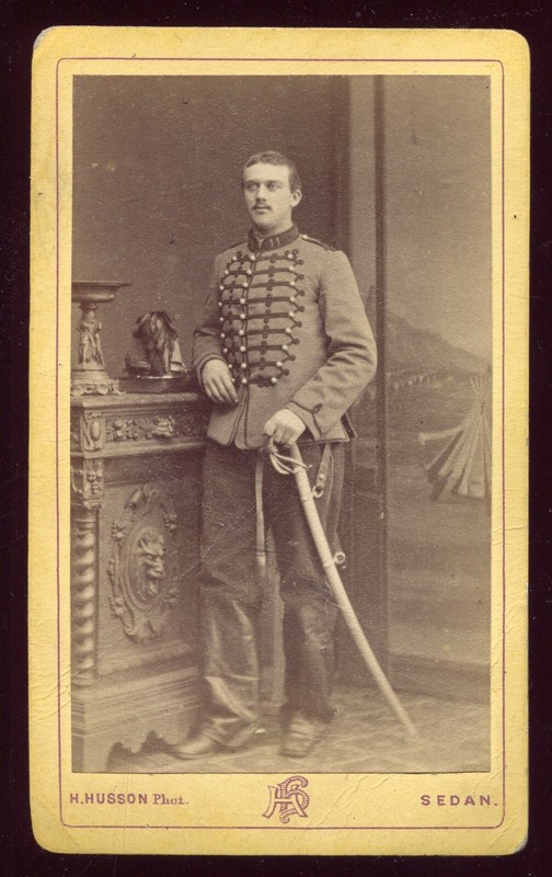 Photo Cdv Husson Ã  Sedan Mr. Louis D'Anglemont . RÃ©Giment Chasseur Ã  Cheval