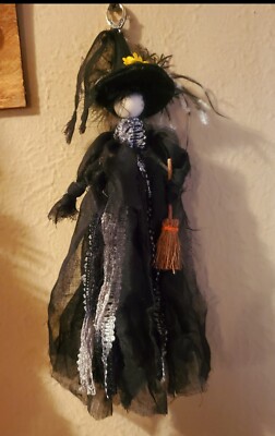 Halloween Witch Tassel For Junk Journals, Purse Clip Or Ornament. Handmade OOAK