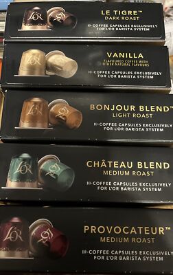 L'OR LOR Coffee Capsules Variety Pack 5 x 10 = 50 Coffee Pods