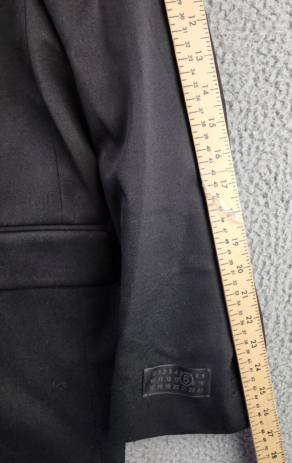 MM6 Maison Margiela Oversized Fit Suit Jacket Men's 50 IT/L Black Wool Blend - Picture 10 of 15