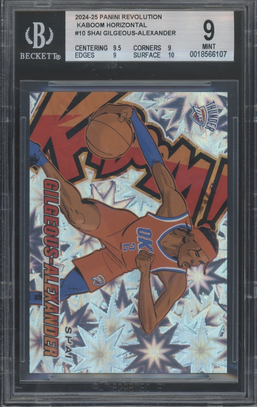2024 Revolution Kaboom Horizontal #10 Shai Gilgeous-Alexander SSP Mint BGS 9