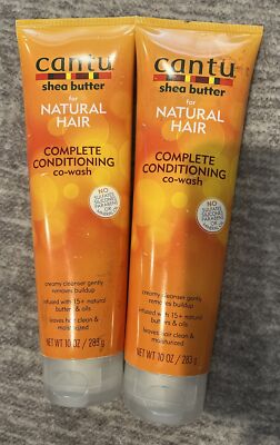 2 Pack Cantu Shea Butter for Natural Hair Complete Conditioning Co Wash 10 Oz