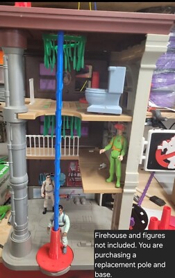 REPLACEMENT Fire Pole & Base  - Spins - 3D Print For GHOSTBUSTERS FIREHOUSE
