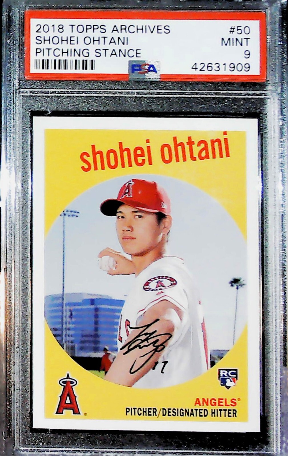 2018 TOPPS ARCHIVES PITCHING VARIATION #50 SHOHEI OHTANI