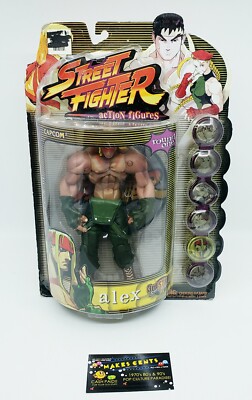 1999 Street Fighter Action Figure Round One Alex BRAND NEW Sealed Capcom  - READ