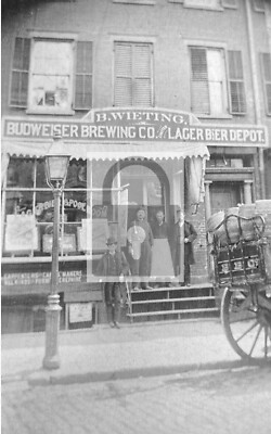 B Wieting Budweiser Beer Brewing Co Saloon New York NY Reprint Postcard