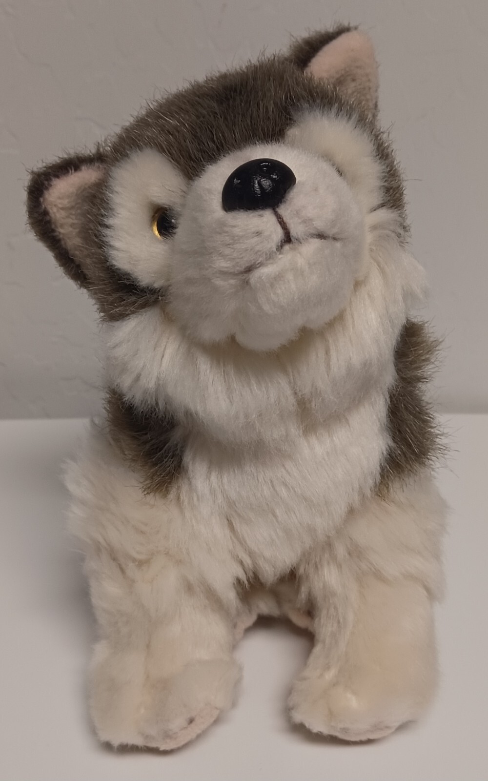 Demdaco Nat and Jules Plush Wolf Small Stuffed Animal Gray W